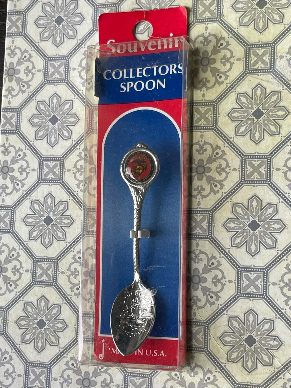 Collectors Spoon - Red and Blue Souvenir Spoon (Unbranded)